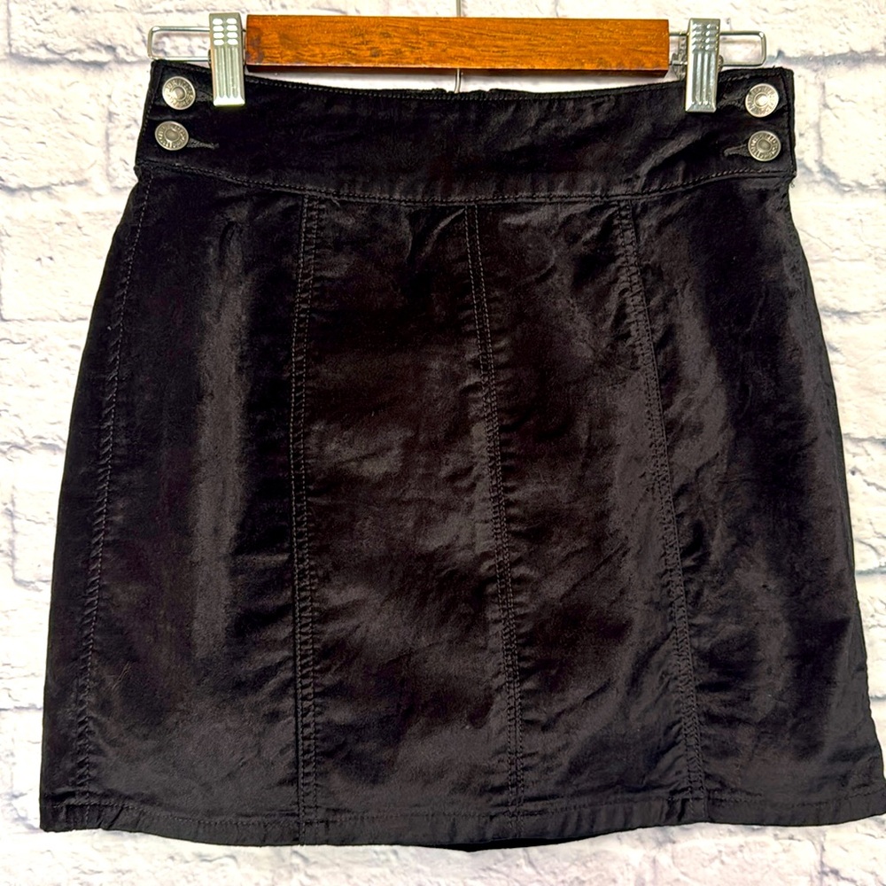 Free People Velvet Mini Skirt - Picture 1 of 6